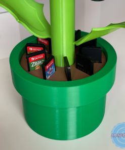 piranha plant nintendo switch joy cons controller holder & game storage | 3d printed controller stand