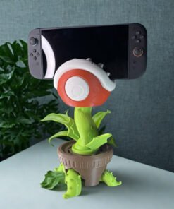 piranha plant nintendo switch 2 joy‑cons controller holder & game storage | 3d printed controller stand