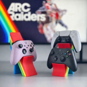 Arc Raiders–Inspired Rainbow Controller Stand