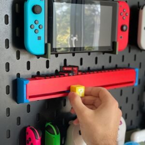 Nintendo Switch game organizer for SKÅDIS Pegboard