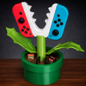 Piranha Plant Nintendo Switch Joy Cons Controller Holder & Game Storage