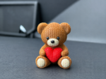 Knitted Teddy Bear with Heart