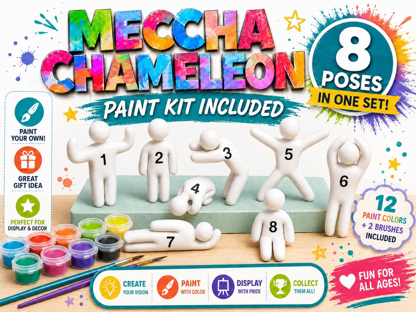 Meccha Chameleon DIY Paint Kit – 8-Pose Set