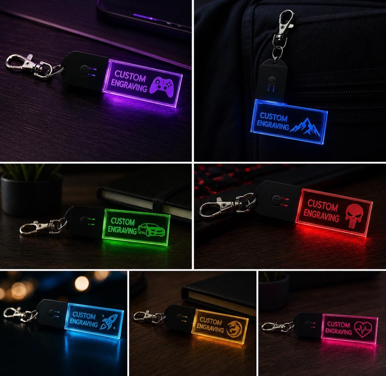 Personalized LED Acrylic Keychain